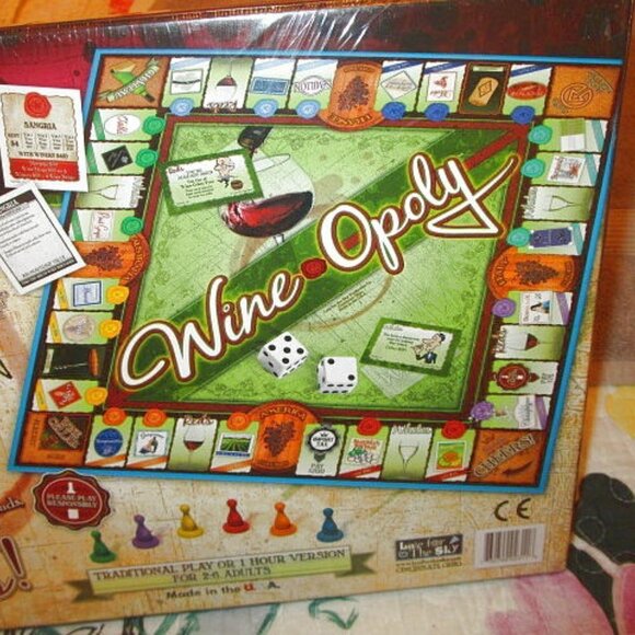 NOS Wineopoly WINE Monopoly BOARD GAME Adult PARTY Fun SEALED Vtg USA MADE - Picture 12 of 12